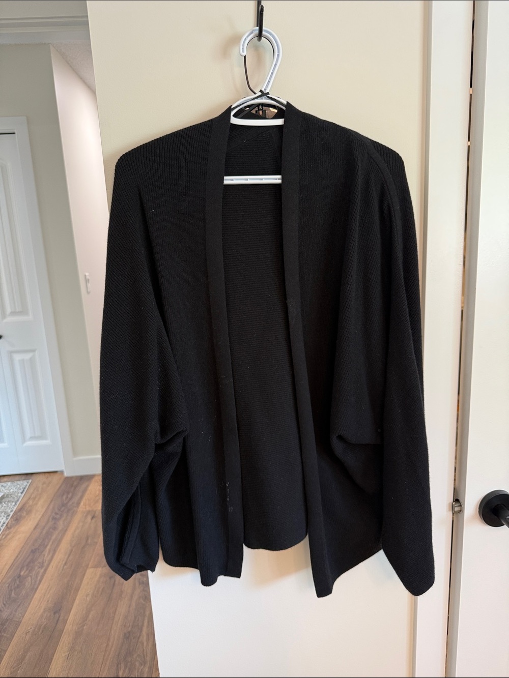 lululemon athletica Black Open-Front Knit Cardigan